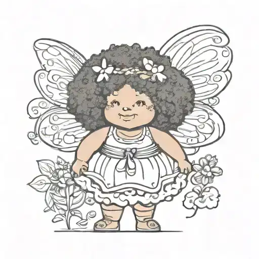 Chubby Afro Fairy Standing