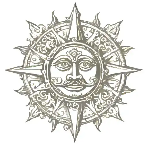Medieval Sun Face
