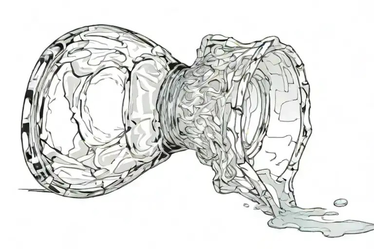 Broken Vase With Water