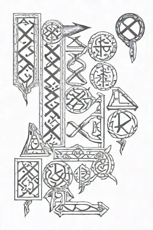 Line Of Norse Runes