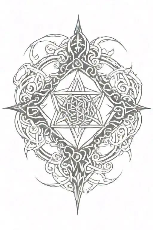 Blood Cult Symbol Intertwined With Intricate