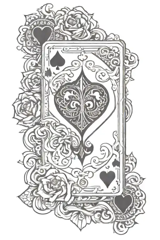Ace Of Hearts Line Work