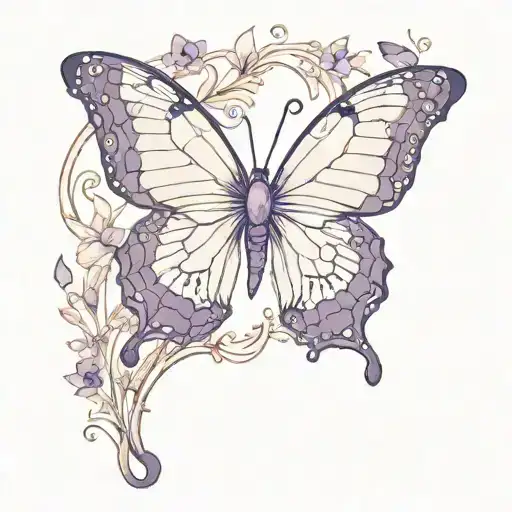 Aquarius Amethyst Butterfly Resting