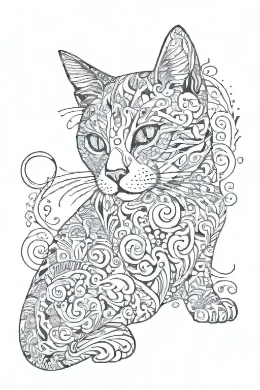Cat Names Incorporated Into The Design