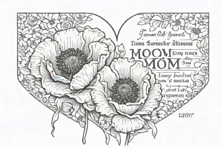Shane Ramsey 1994 - 2024 With Writing Mom And A Red Poppy