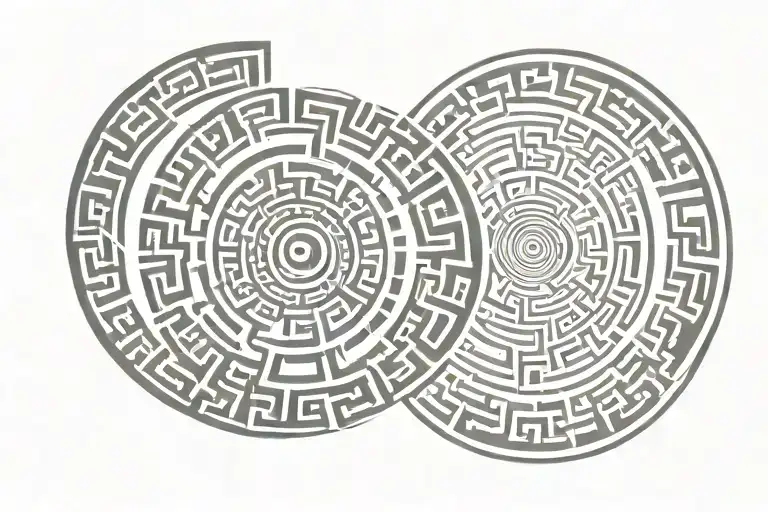 Greek Key Within A Circle