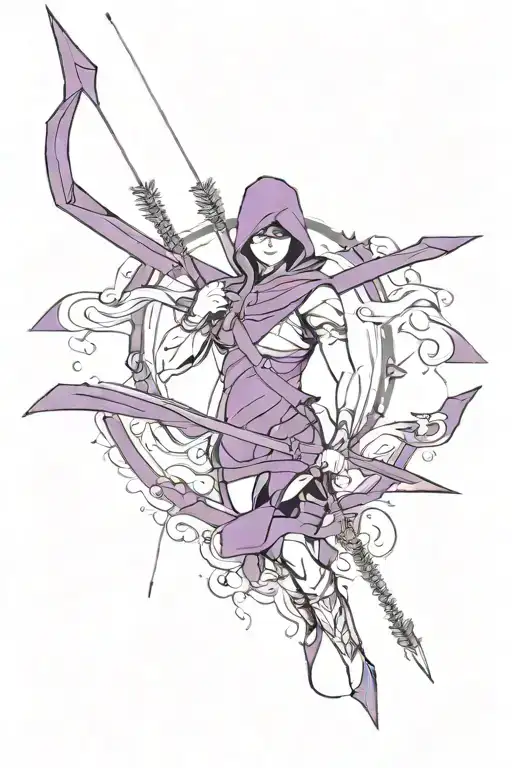 Arrow Purple Ribbon Warrior