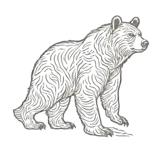 Bear Silhouette Standing