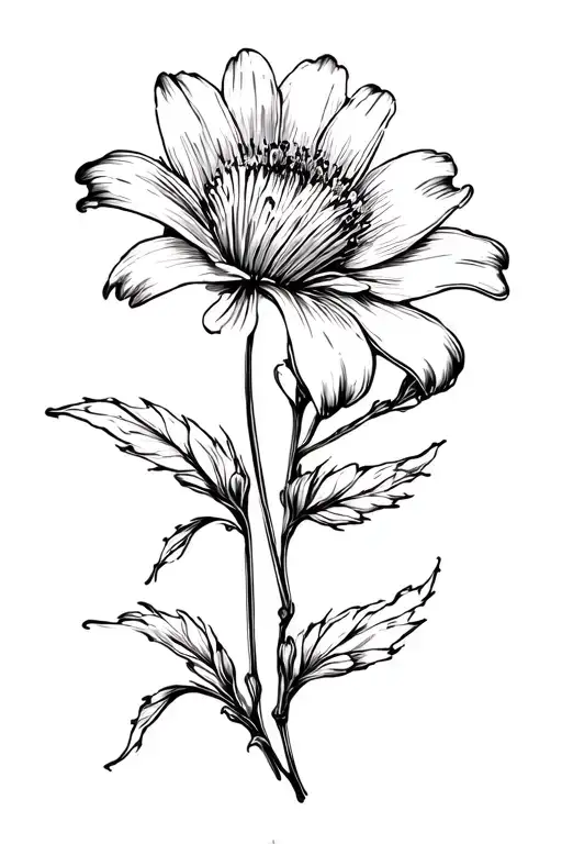 3 Square Flowers For Black And White Tattoo Handpoke