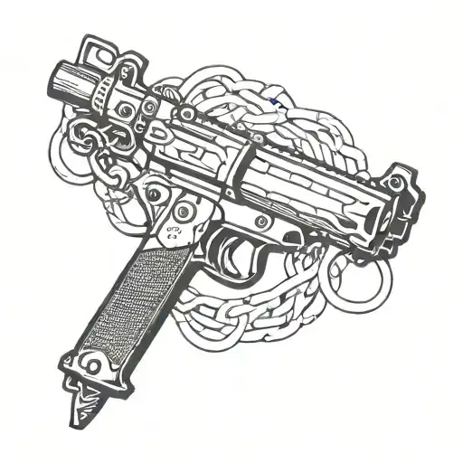 Morgenstern Weapon On A Chain Wrapped Around The Collarbone