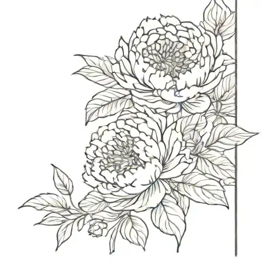 Peony And Pontilism Background