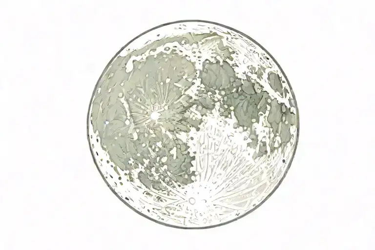 Sky With Moon Surrounded