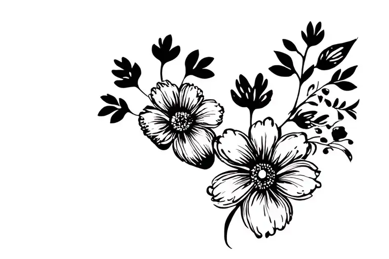 Adelia Flowers With Baby Footprint