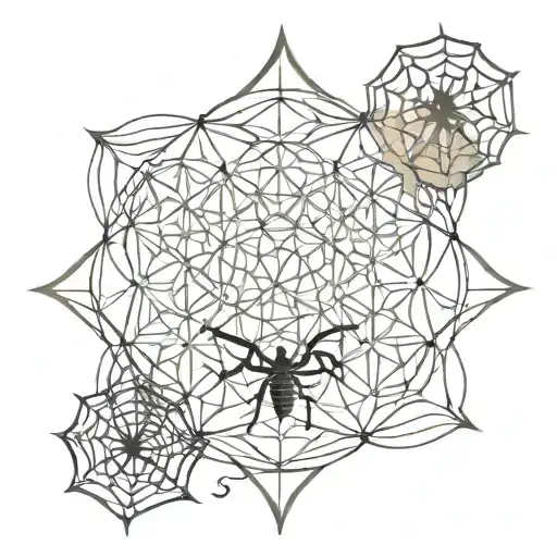 Flower Of Life With Spider