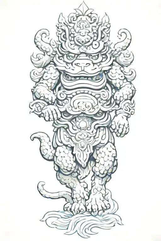 Fu Dog With Water Element