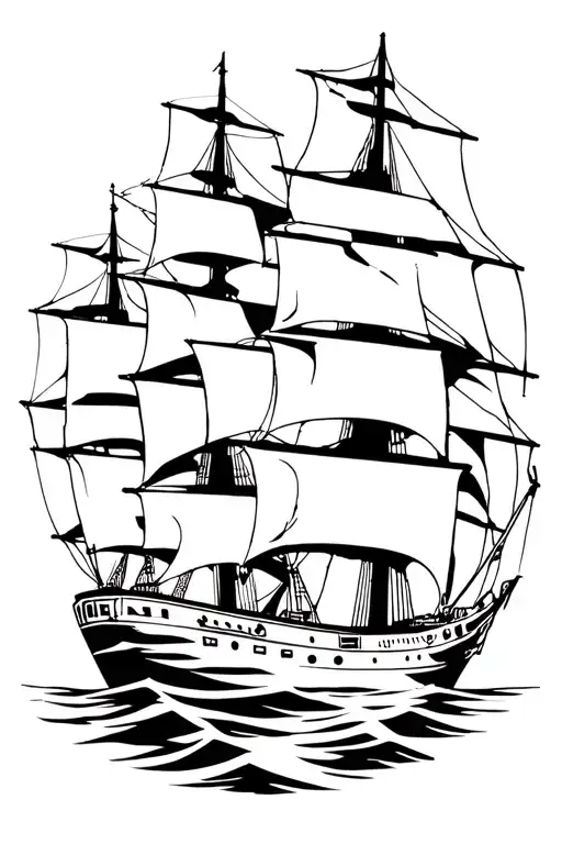 Compozition With Sailor And Ships