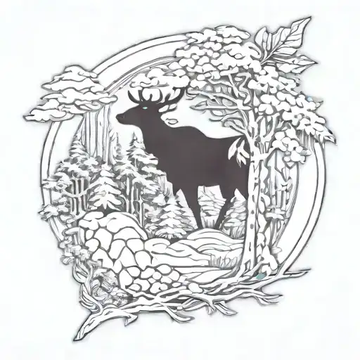 Pine Forest Calf Sleeve