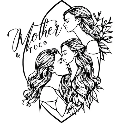 Mother And 2 Daughters Name In One Image