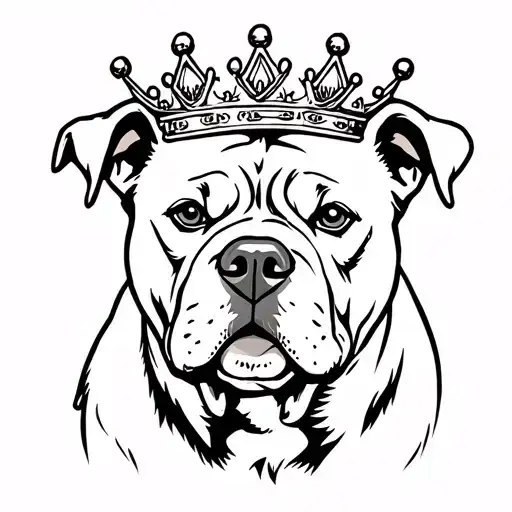 American Pitbull With Crown