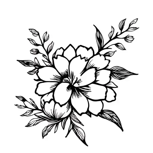 Flowers Intertwined Representing Strength