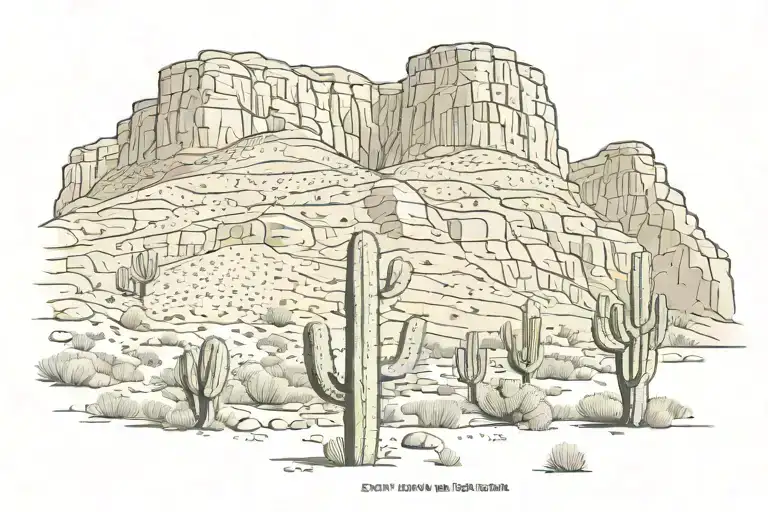 Santa Elena Canyon Background With Cactus