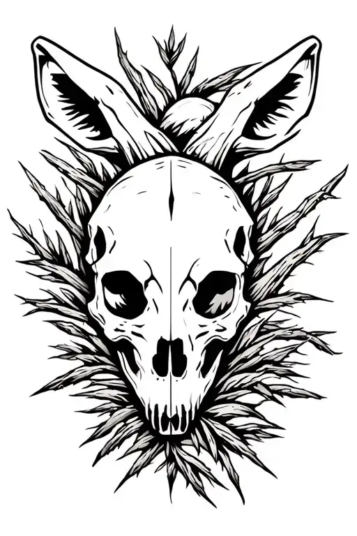 Animal Skulls Nature Twisted Sticks And Rocks