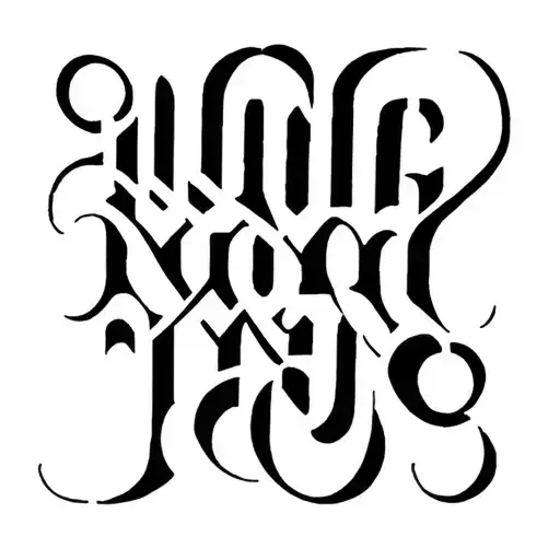 Over Lap Lettering Style