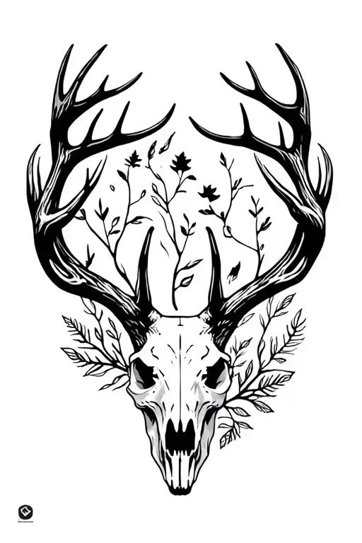 Animal Skulls Nature And Deer Antlers