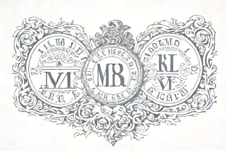 Robert And May 13Th 1953 Roman Numerals Surrounded