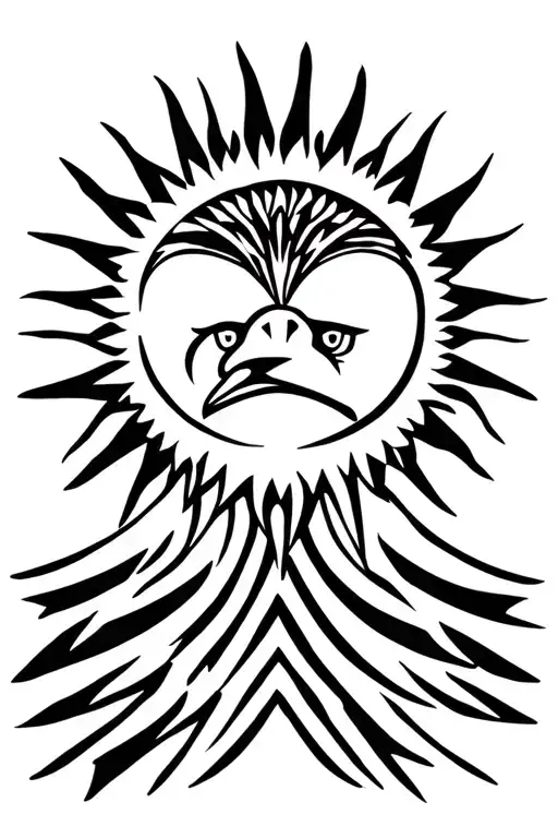 Filipino Sun And Eagle Head