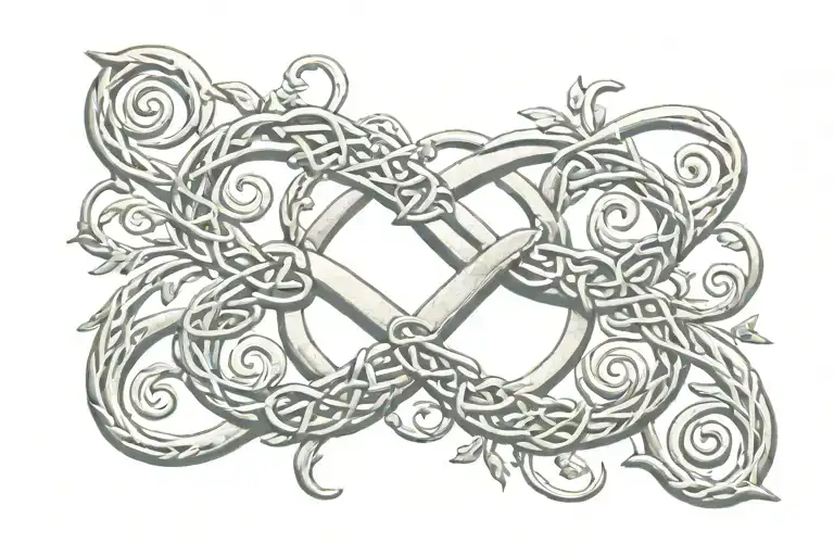 Infinit Symbol In Celtic Branches