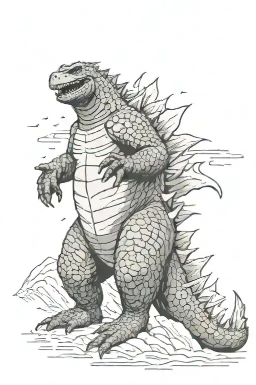 Godzilla Enjoying A Moment