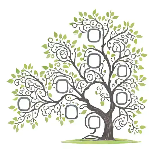 Family Tree Branches Representing Each Other