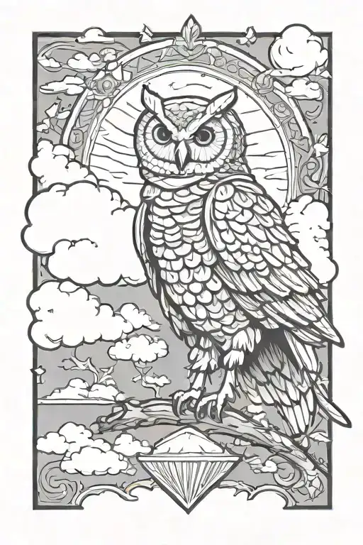 Owl Knight Clouds Surrounding