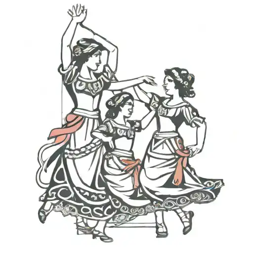 Breizh Breton Dancers Enmeshed In Celtic Symbols