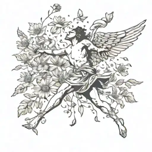 Icarus Falling Flowers