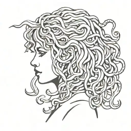 Medusa Side Profile Hair