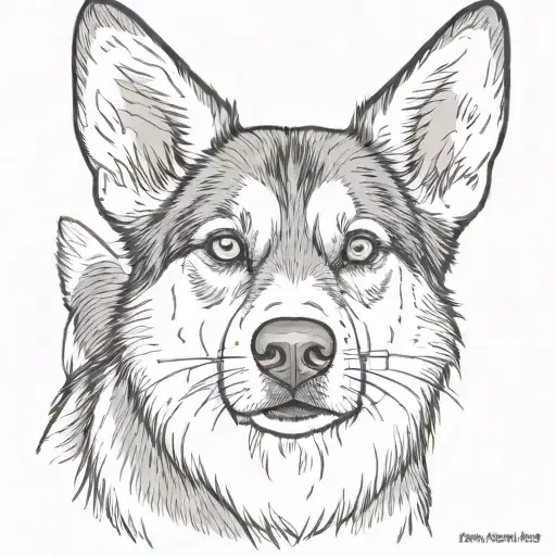 German Shepard Husky Mix One Eye