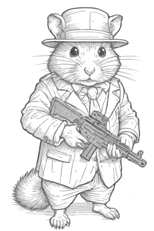 Give The Hamster A Mafia Tommy Gun