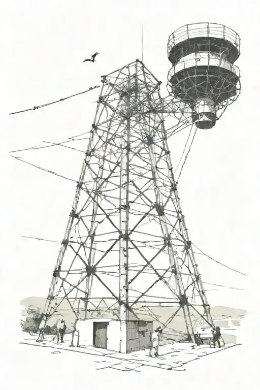 Ote Tower Of Thessaloniki With A Camera Connected To A Snake And Add Prison Fences And Money