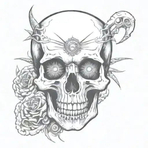 Third Eye Skull And Scorpio