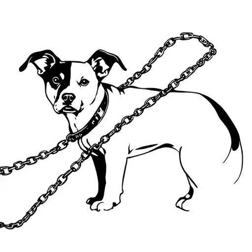 A Dog On A Chain