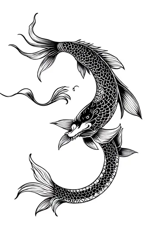 Koi Fish Dragon