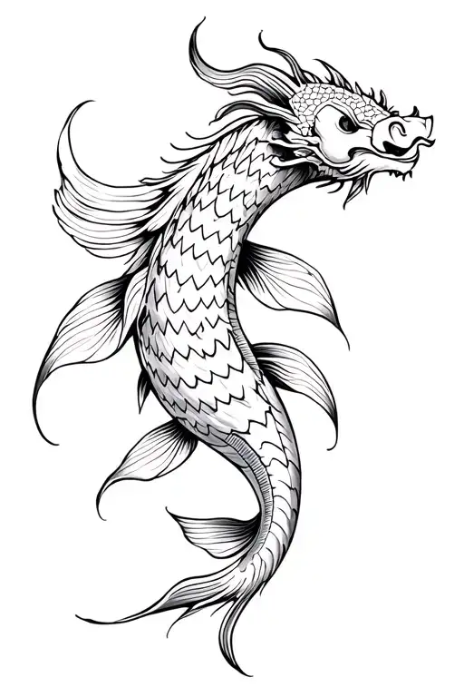 Koi Fish Dragon