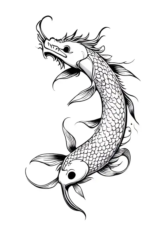 Koi Fish Dragon