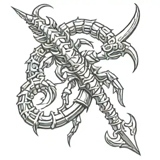 Scorpion And Dagger Piercing