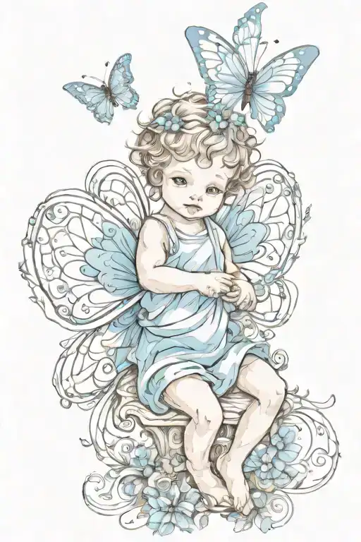 Butterfly Baby Boy Angel