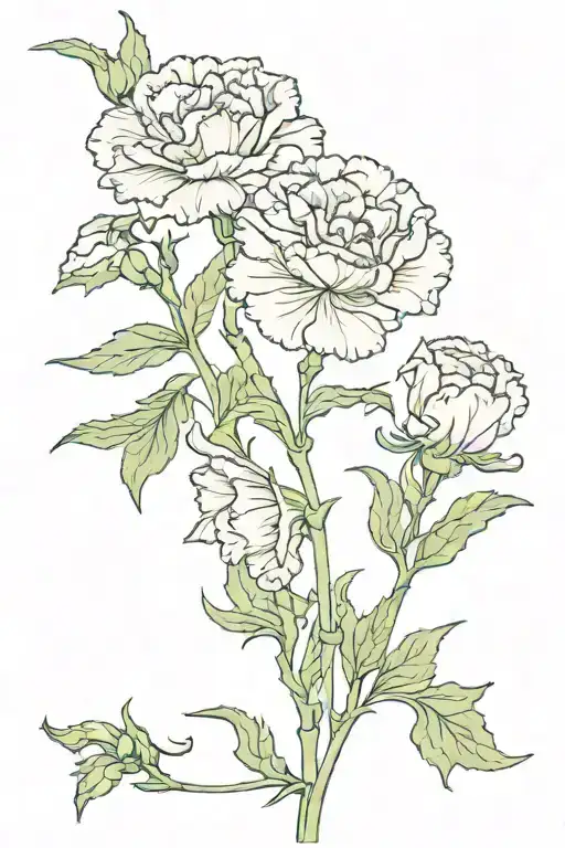 Carnation Flower Vine Wrapping