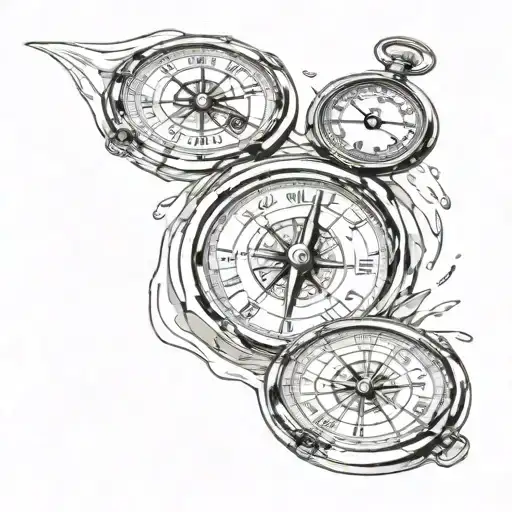 Compass And Clock Melting
