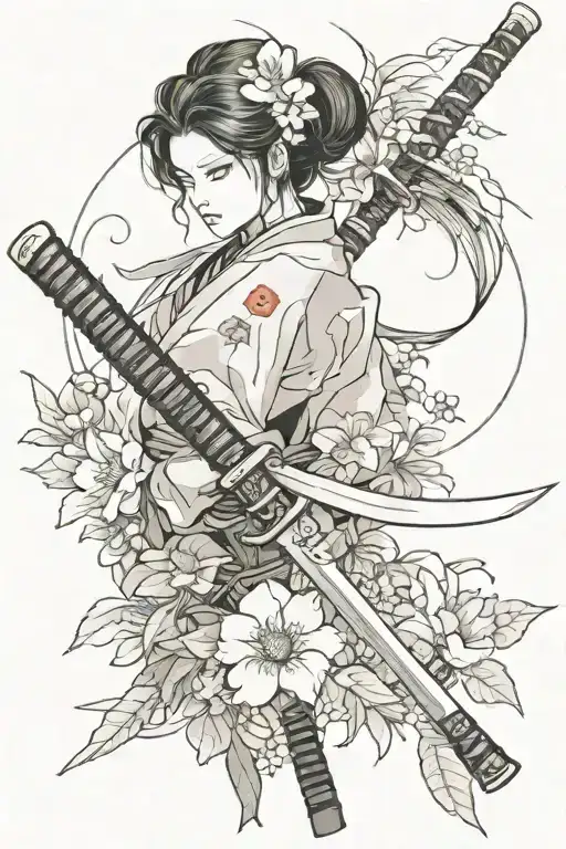 Katana With Flower